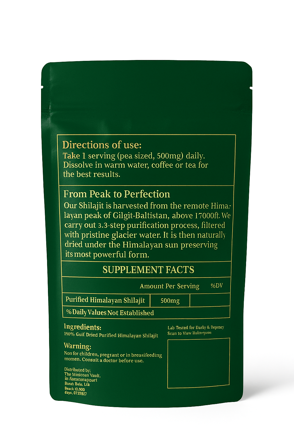 Pure Himalayan Shilajit Resin | Triple-Purified & Lab-Tested