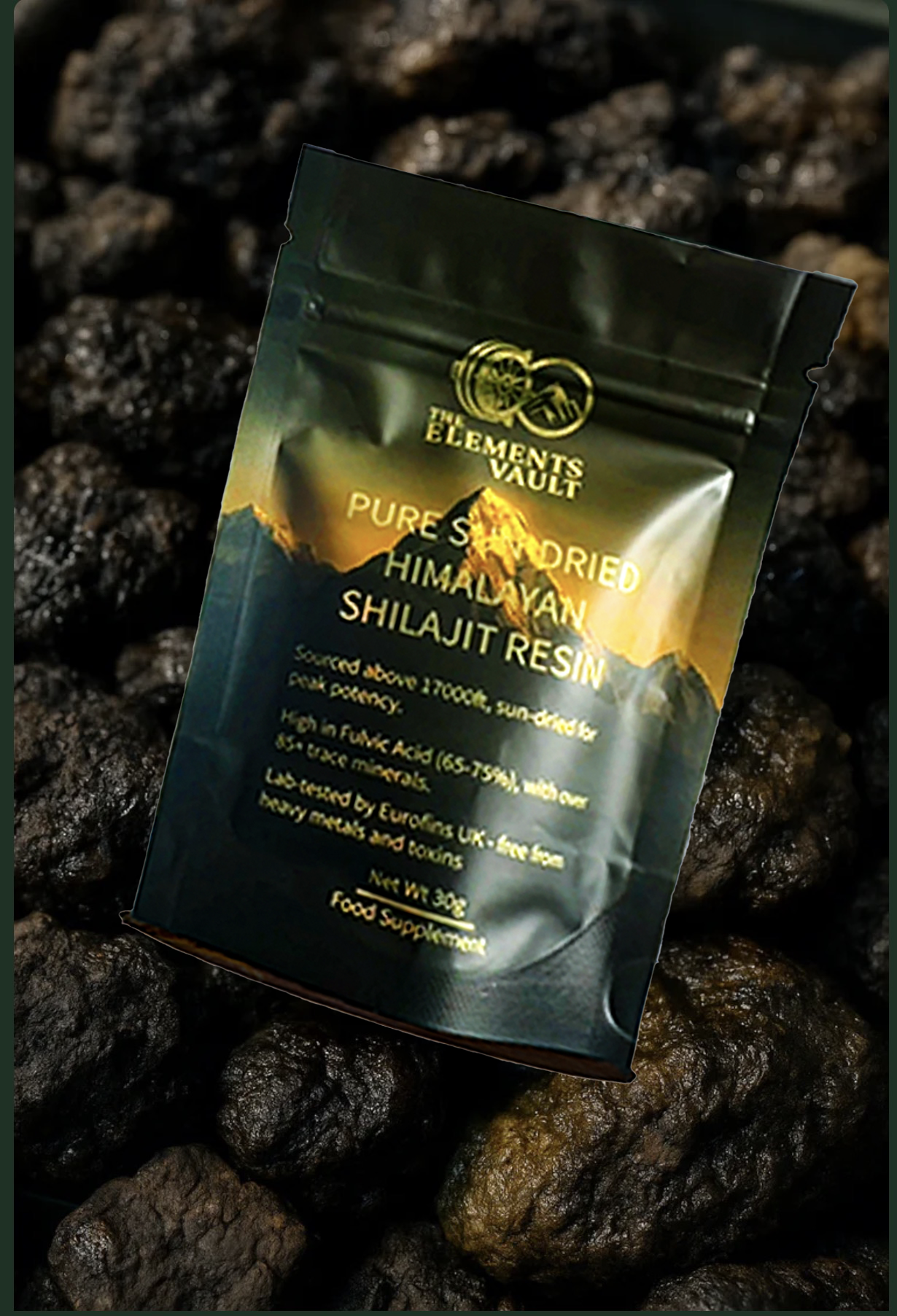 2 Month Supply - Pure Himalayan Shilajit Resin 4 step Purified & Lab-Tested